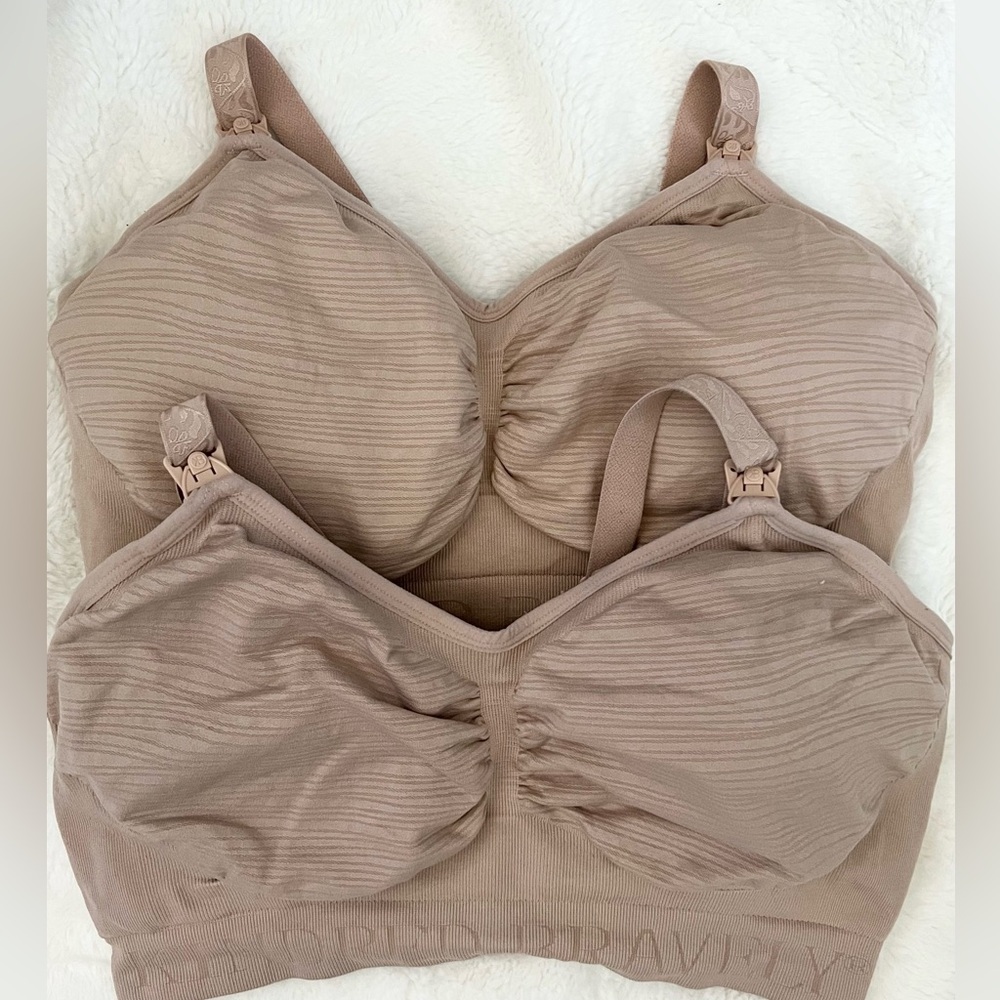 Sublime® Hands-Free Pumping & Nursing Bra Nude M Busty